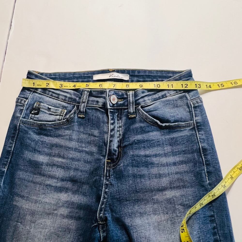 Kancan Tassel Hem Mid Rise Slim Straight Leg Jeans Size 26 - Picture 5 of 8